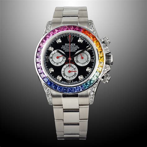 rolex with rainbow bezel
